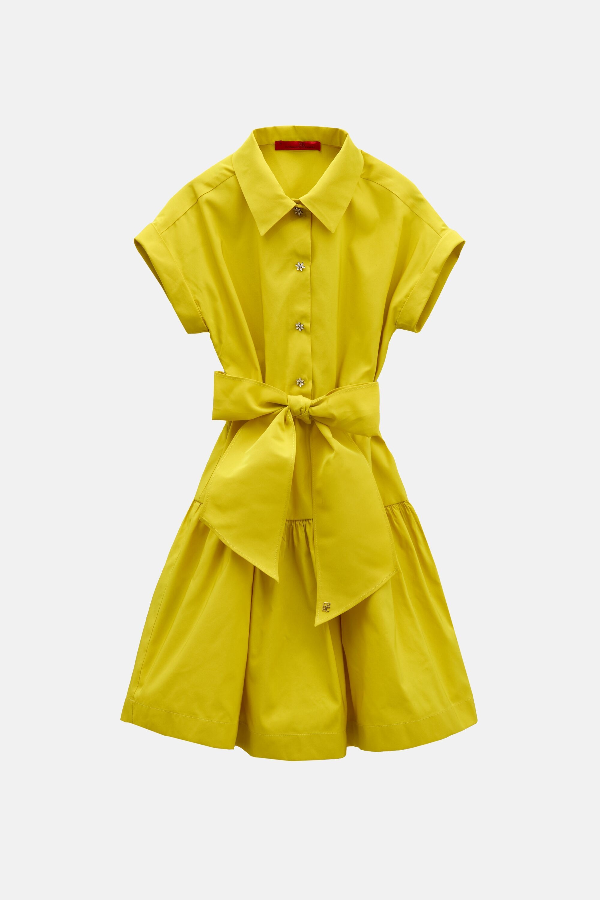 Taffeta Shirt Dress with Jasmine Buttons