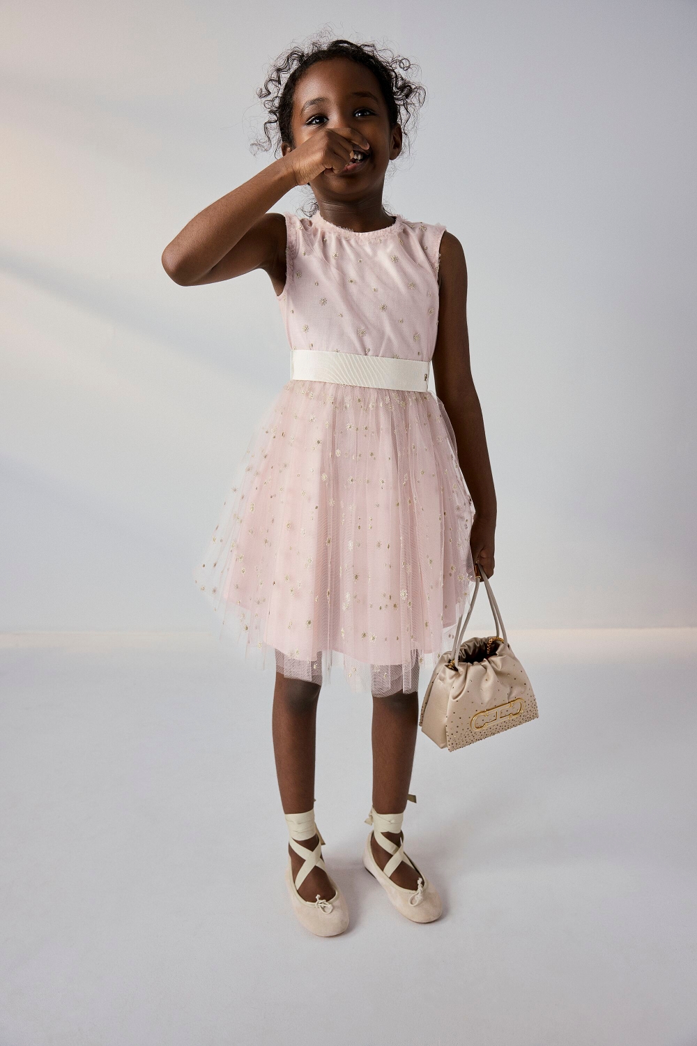 EMBROIDERED TULLE DRESS