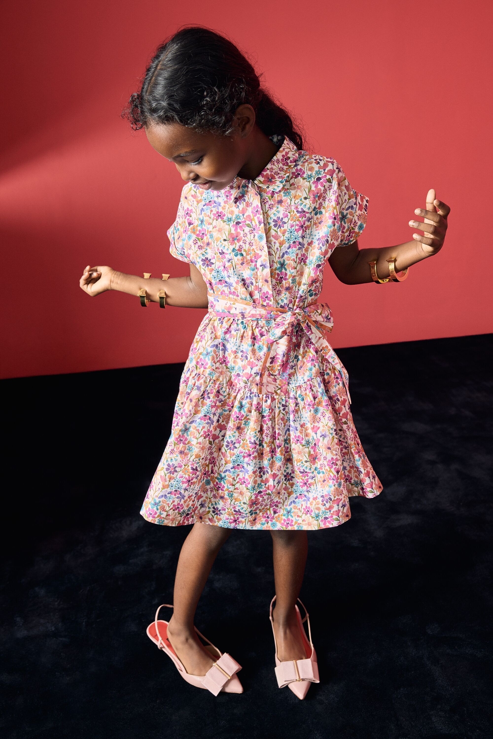 PRINT POPLIN SHIRT DRESS