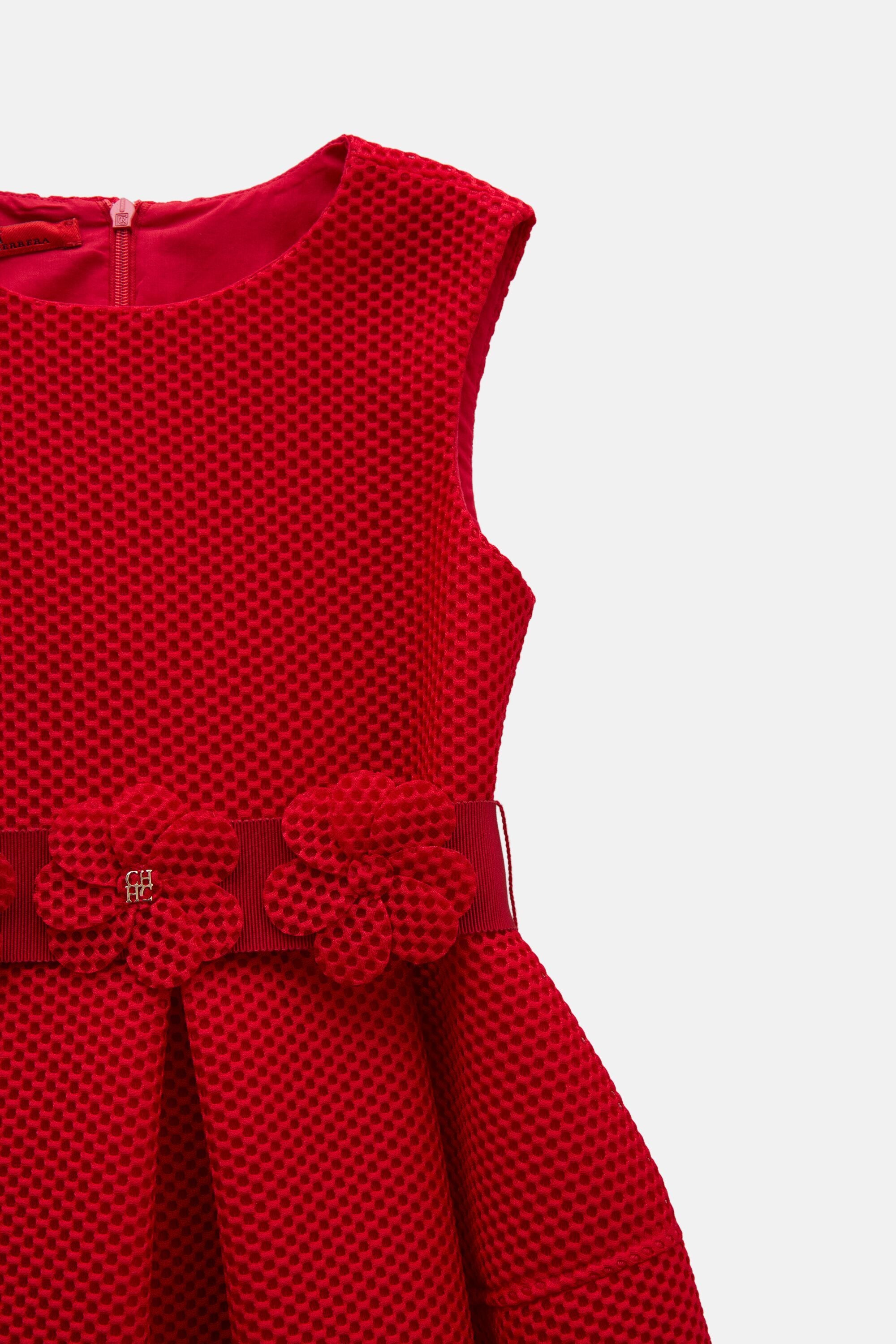 Neoprene Dress with Flowers red - CH Carolina Herrera United States