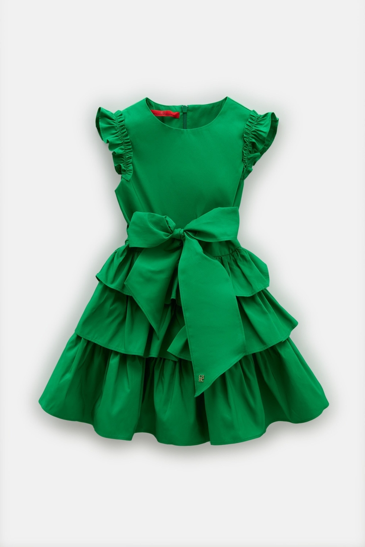 Ruffled Taffeta Dress