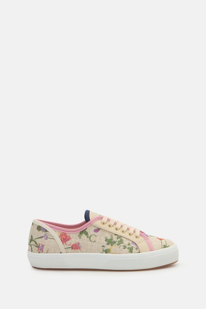 Secret Garden Canvas Bamba Sneakers - BEIGE/MULTICOLOR