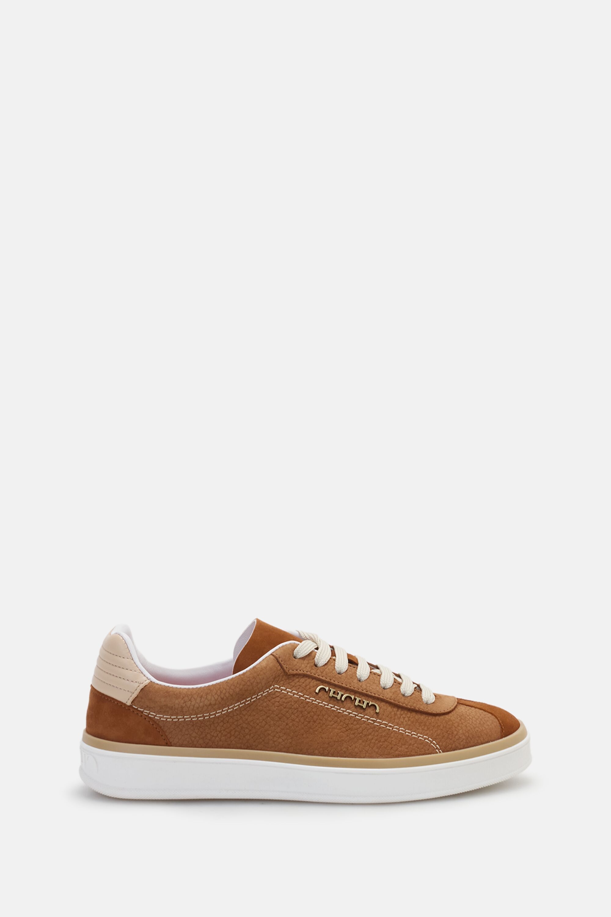 Leather Sneakers with CH Plaque