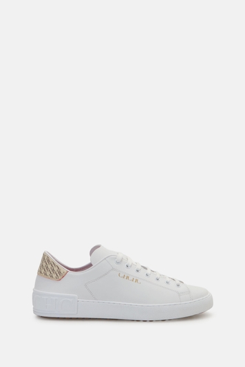 Inro Leather Sneakers with Canvas Heels
