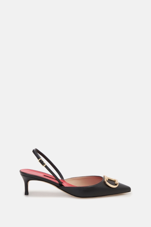 INITIALS INSIGNIA 45 LEATHER SLINGBACK PUMPS