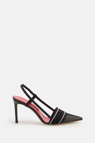 CH Tape 80 Slingback Pumps - BLACK
