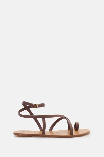 Blasón Strappy Leather Flat Sandals - COFFEE