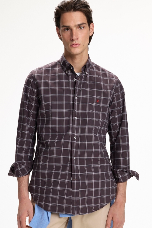 WINDOWPANE MULTI-CHECK POPLIN SHIRT