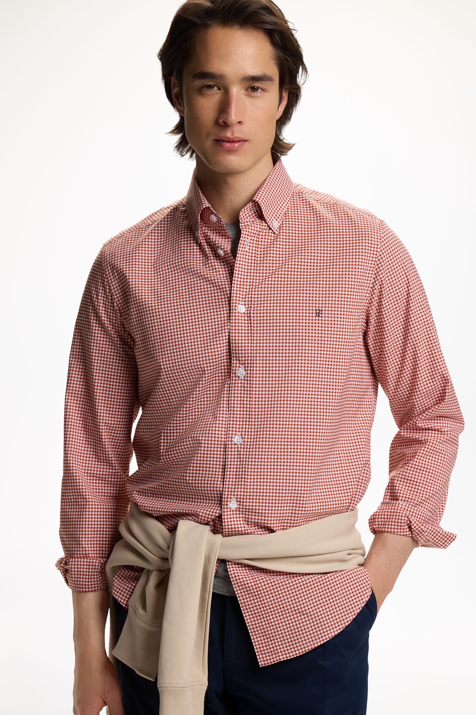 Gingham Check Poplin Shirt