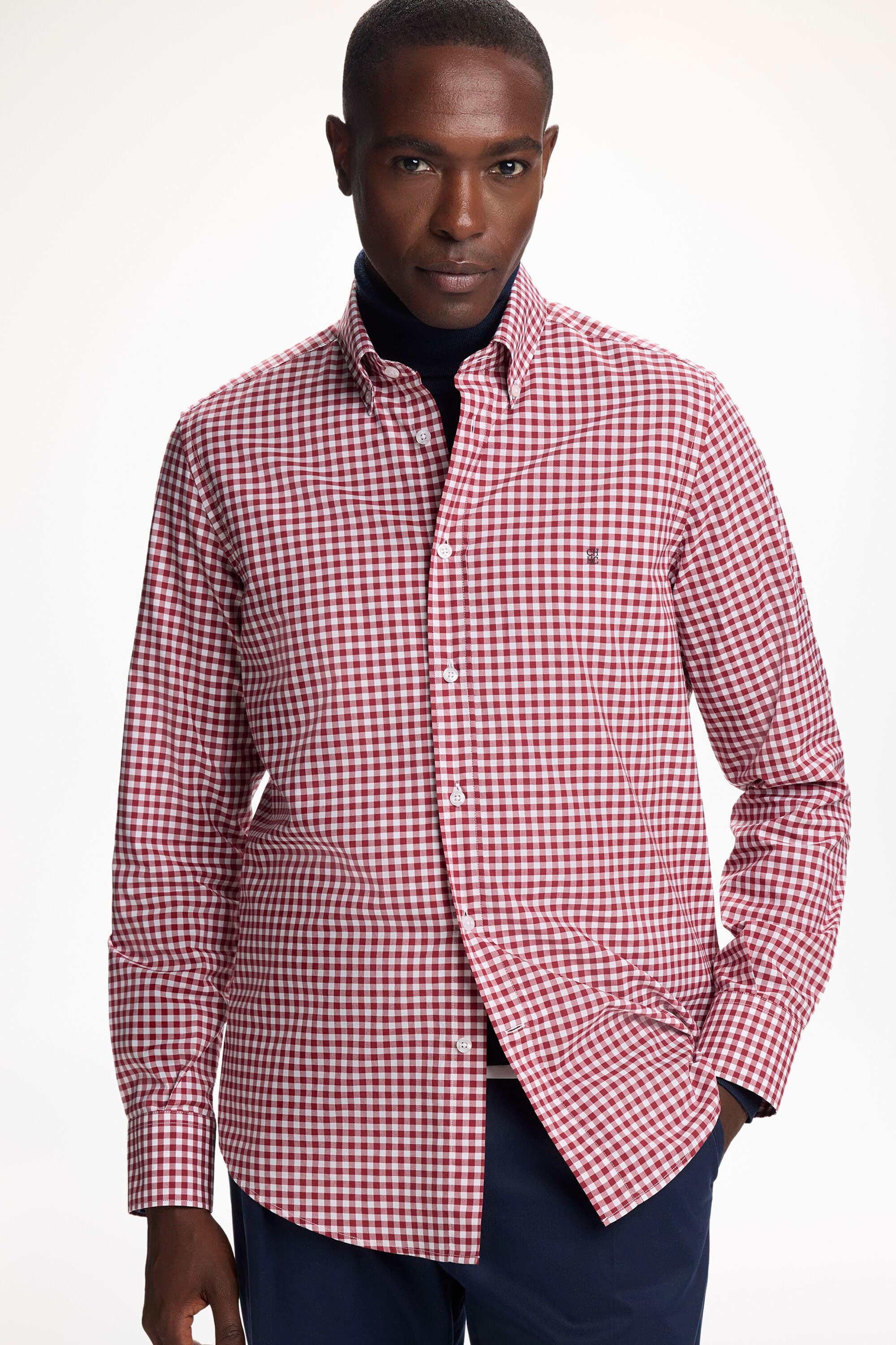 Gingham Check Poplin Shirt