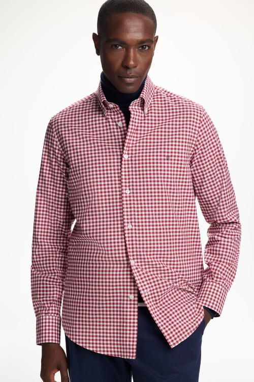 GINGHAM CHECK POPLIN SHIRT