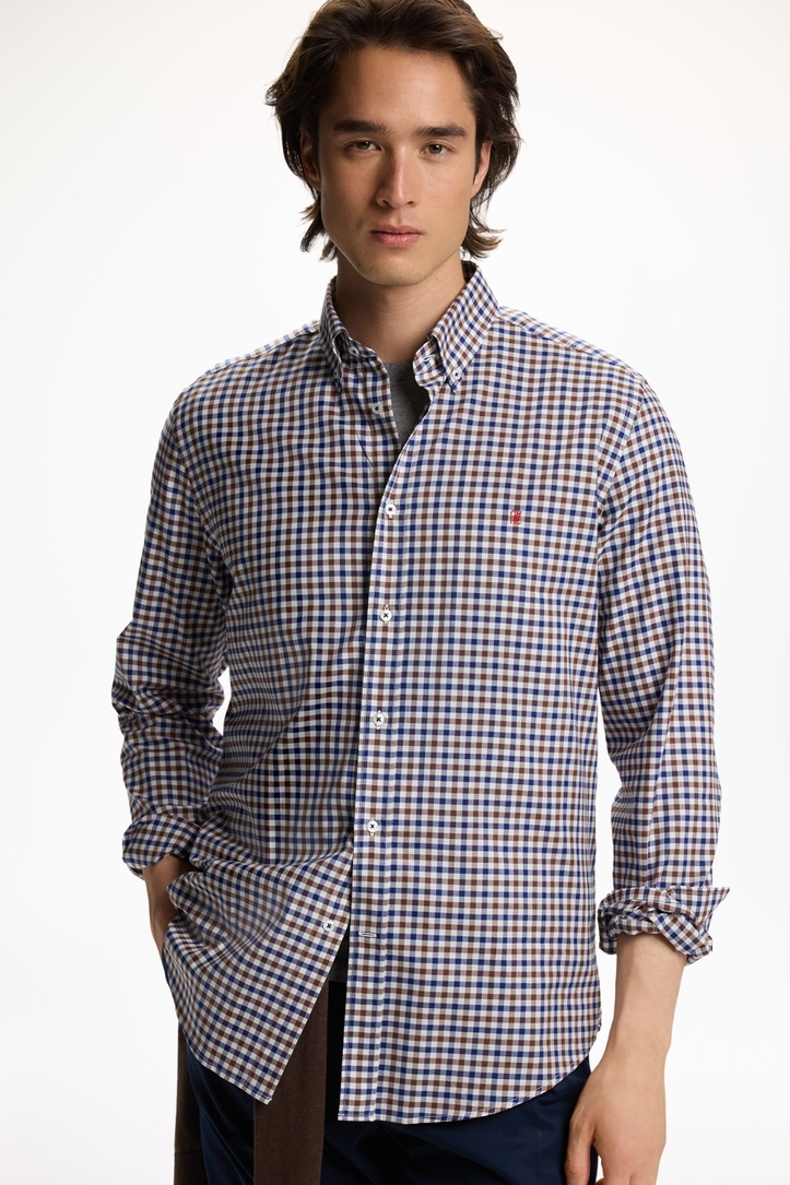 Gingham Check Twill Shirt