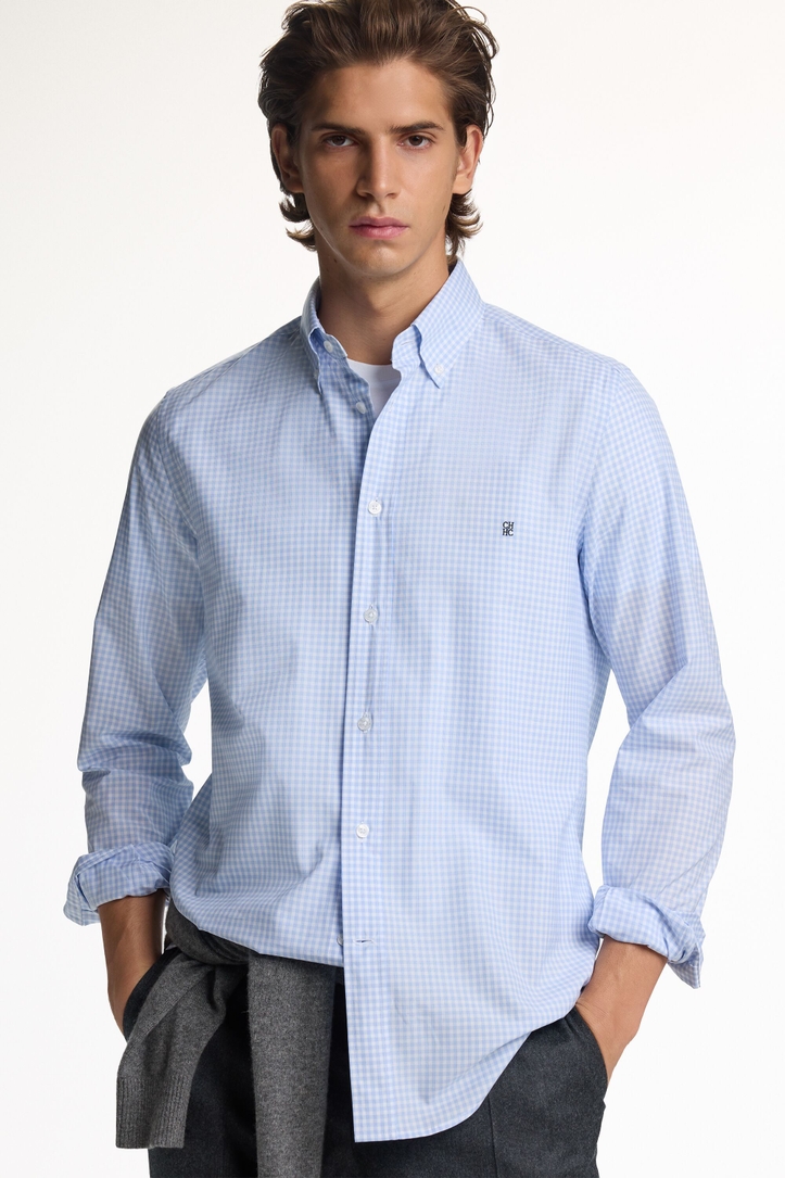 Gingham Check Poplin Shirt