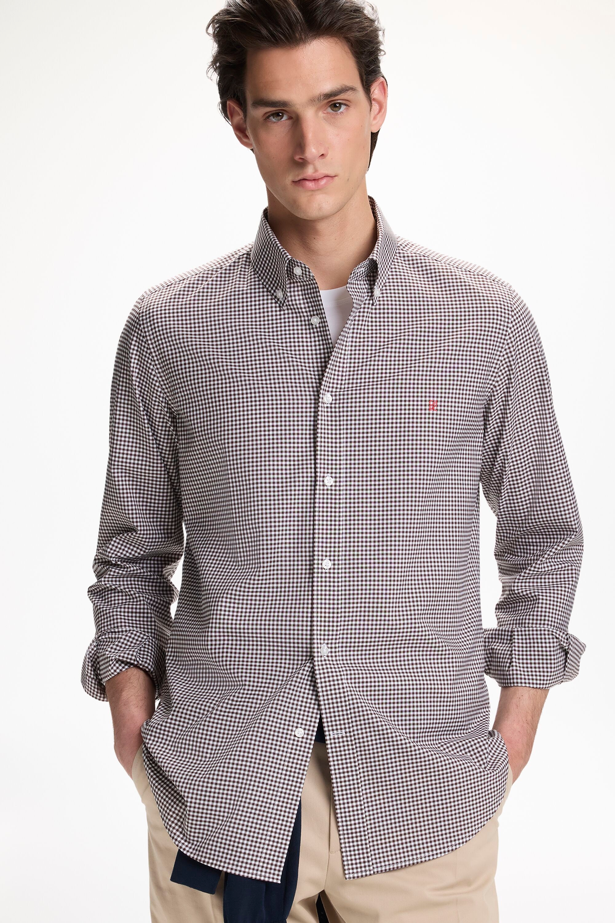 Gingham Check Poplin Shirt