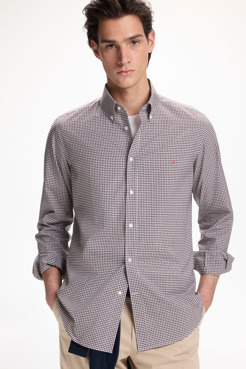 GINGHAM CHECK POPLIN SHIRT