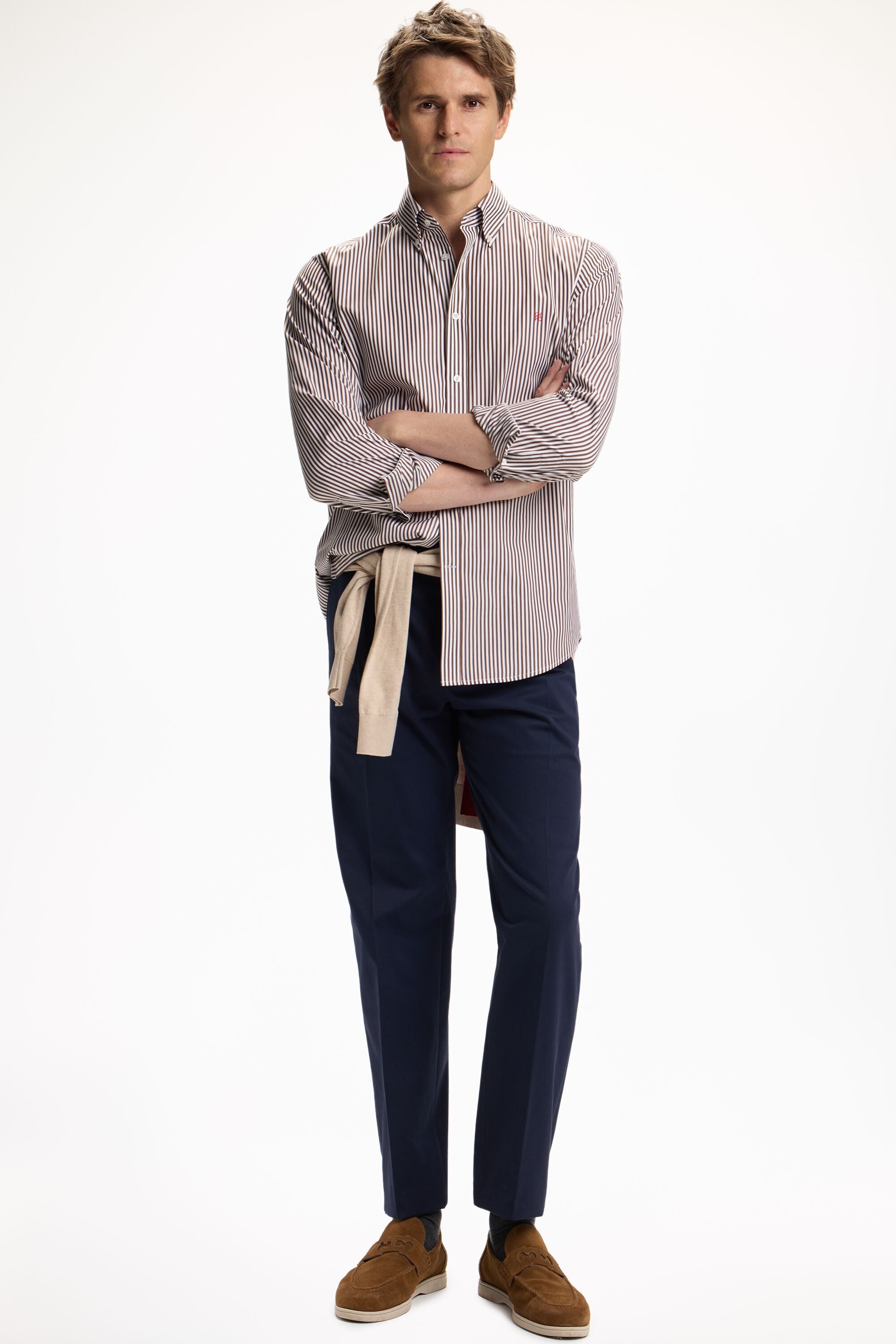 candy stripe dress shirt Made-in-Canada Light Blue Candy Stripe Spread Collar Dress Shirt