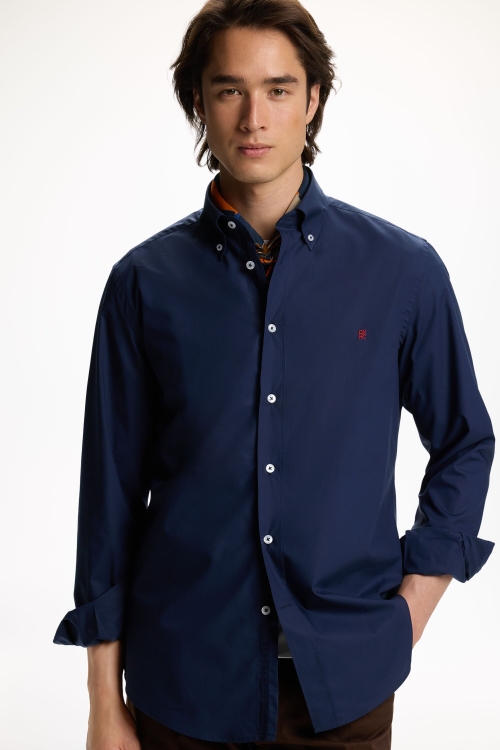 OXFORD SHIRT WITH GROSGRAIN
