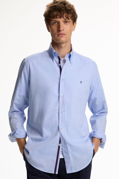 OXFORD SHIRT WITH GROSGRAIN
