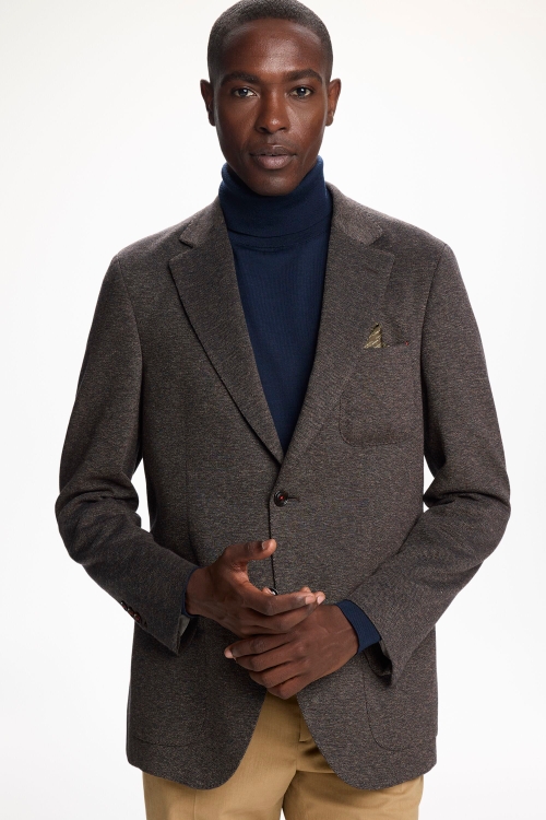 WEAVE COTTON KNIT RELAXED FIT BLAZER