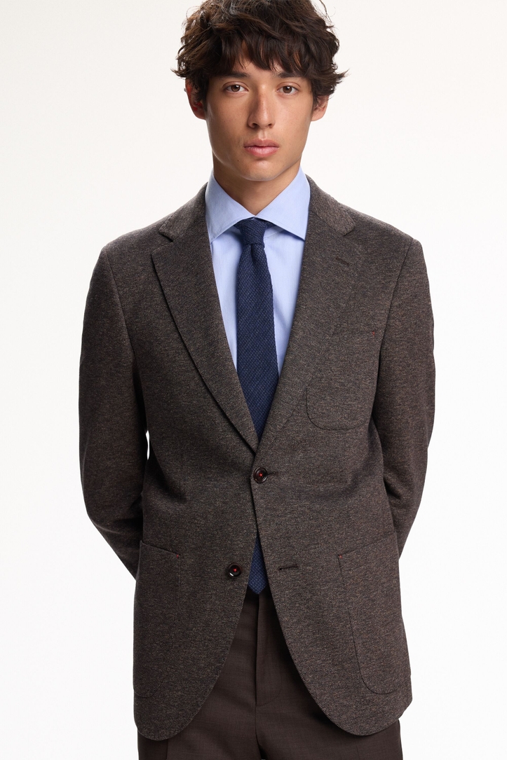 Relaxed-fit double-face knit jacket