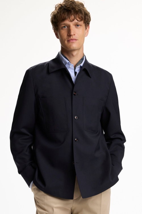WOOL TWILL OVERSHIRT