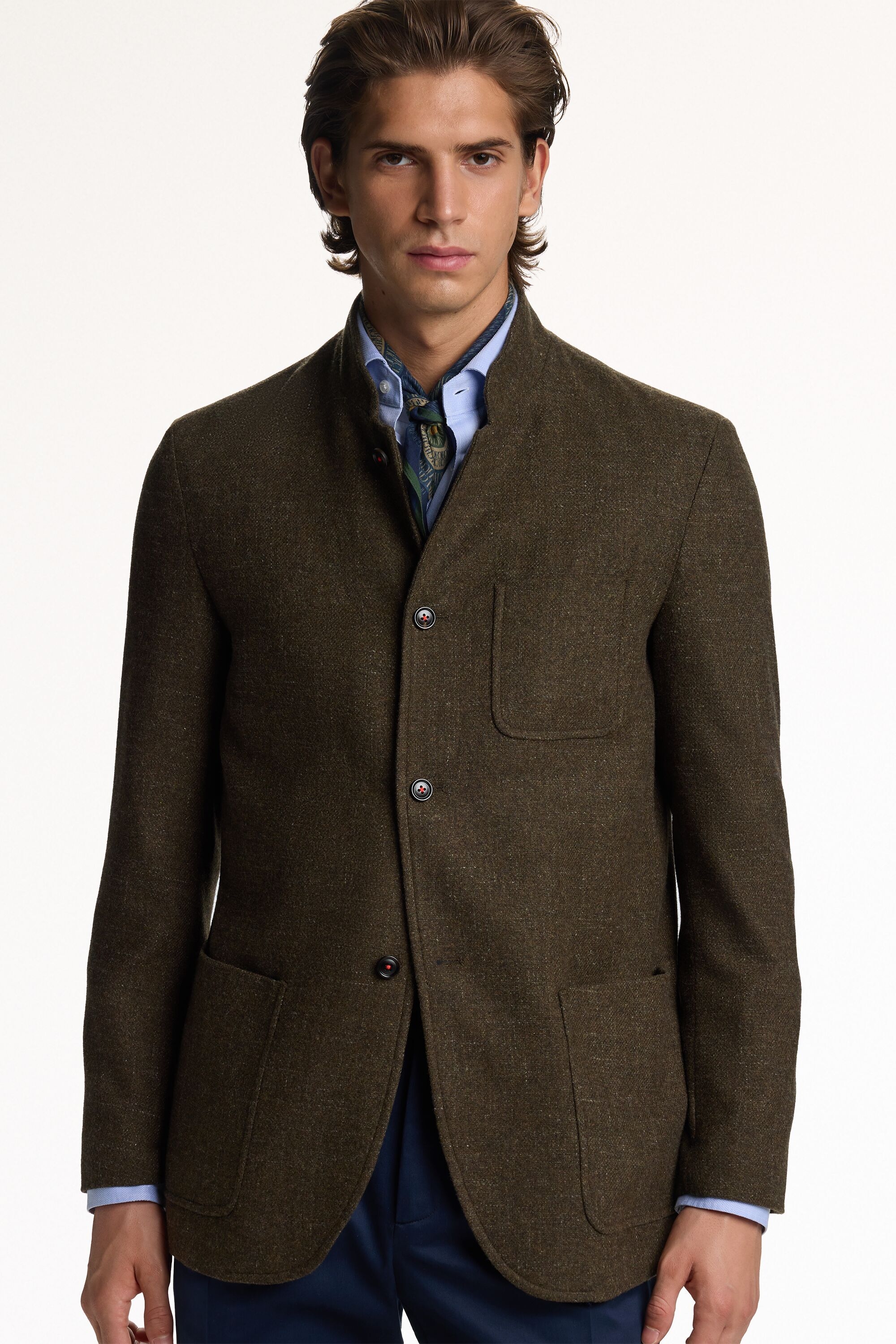 Mandarin Collar Overshirt