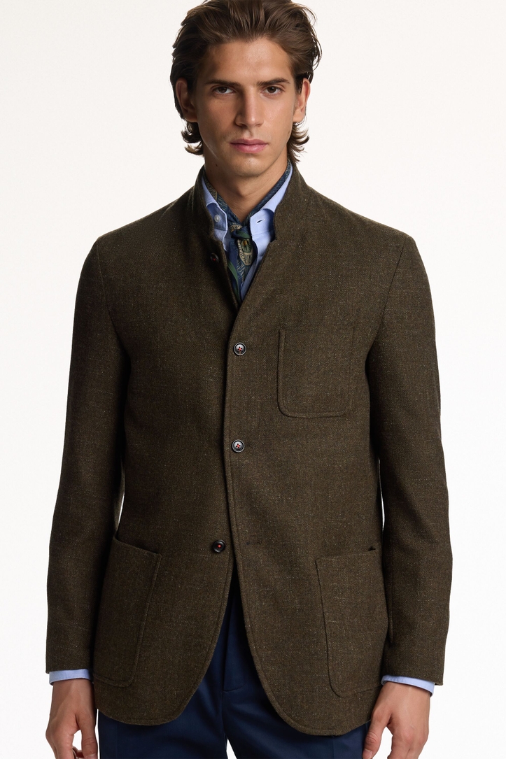 Mandarin Collar Overshirt