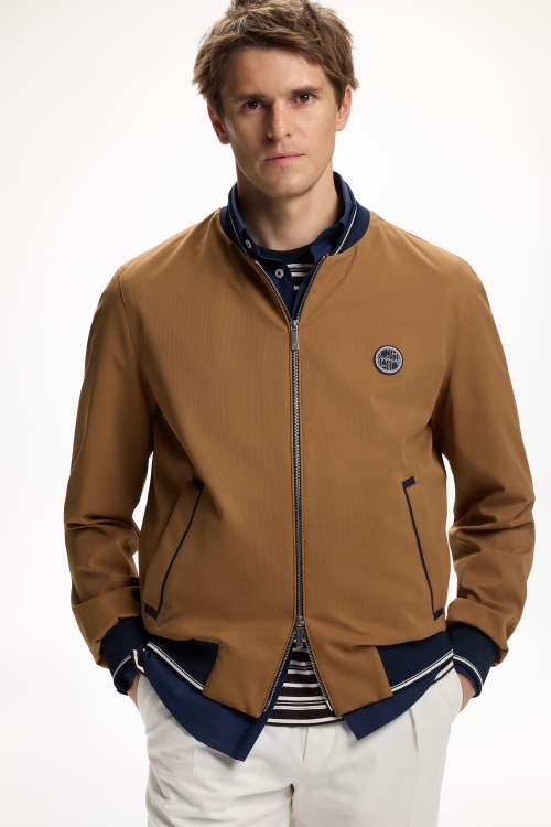 TEXTURED TECHNICAL BOMBER JACKET