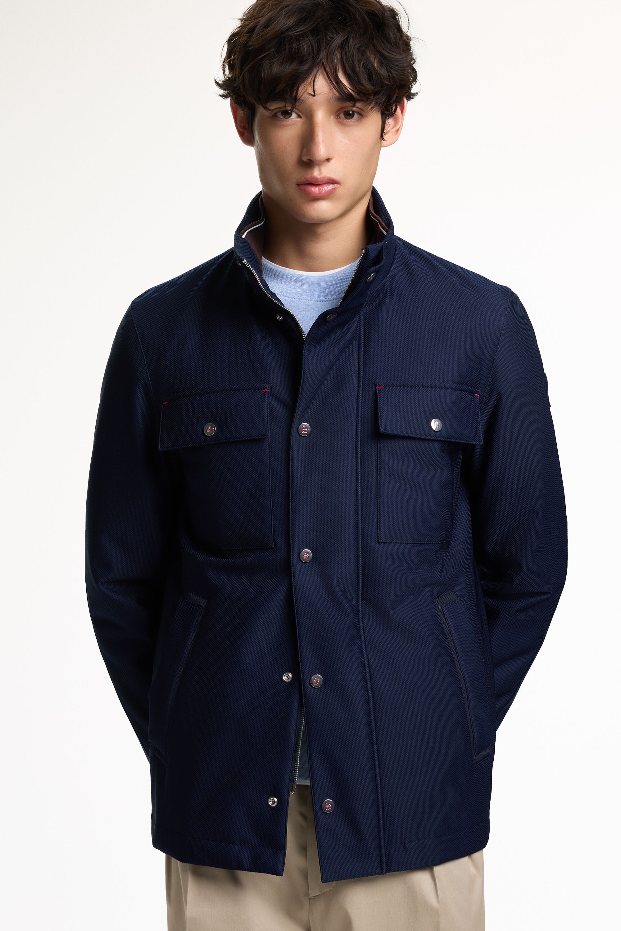 Textured Technical Nylon Coat