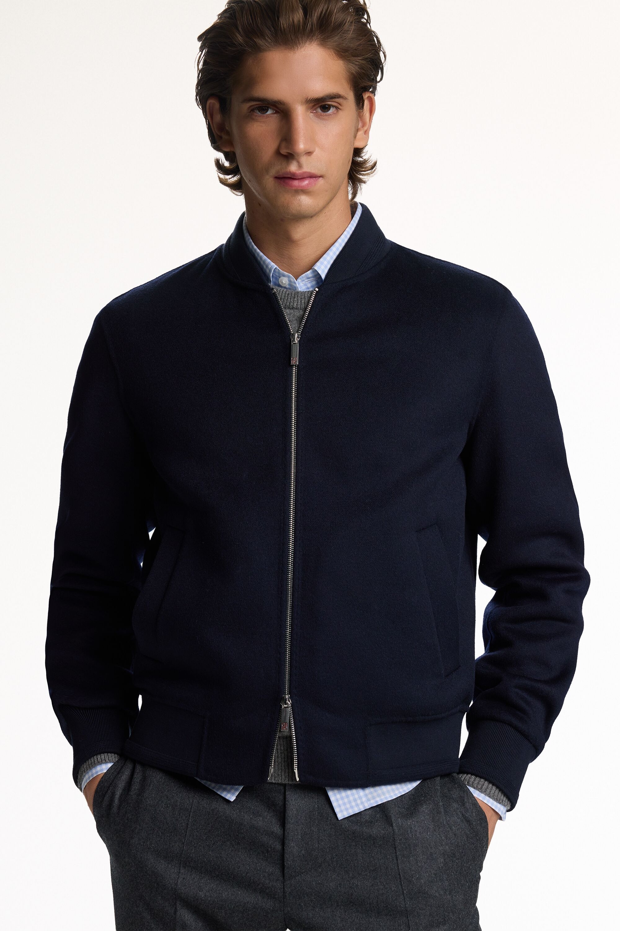 Double-Faced Wool Bomber Jacket