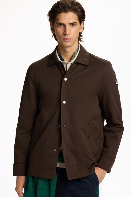 TEXTURED NYLON QUILTED OVERSHIRT