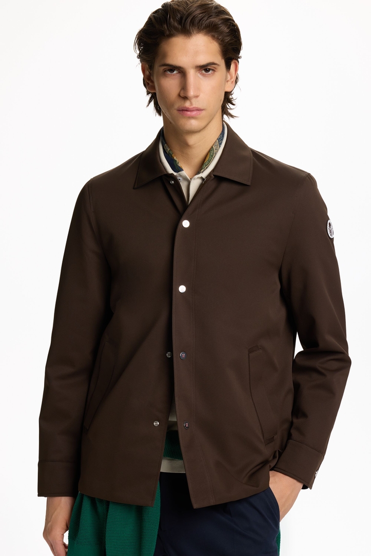 Textured Nylon Quilted Overshirt