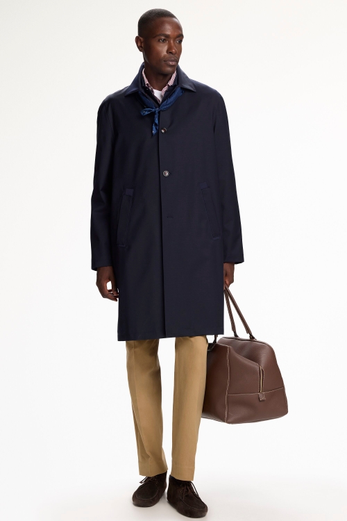 MICROFIBER QUILTED TRENCH COAT