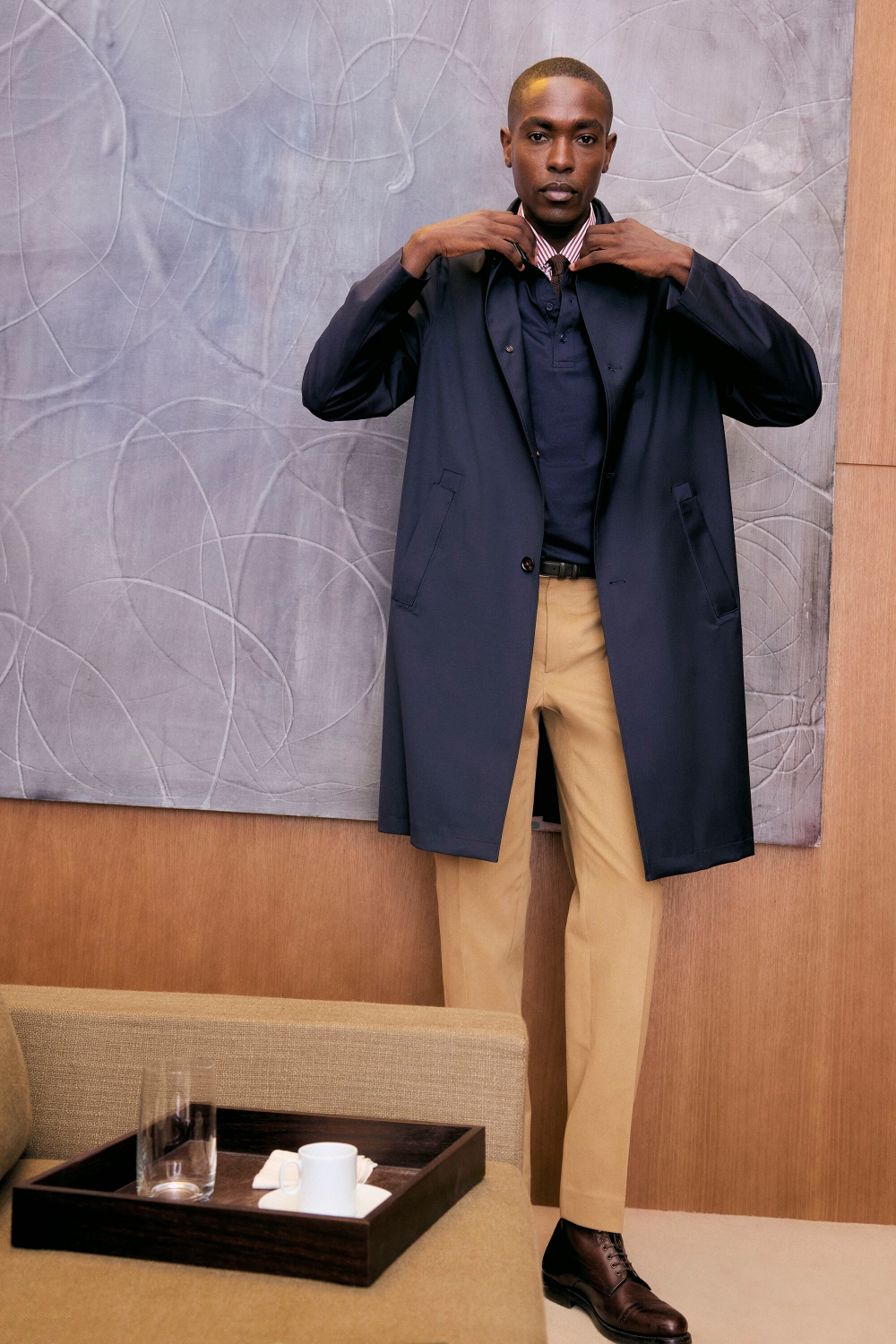 TECHNICAL WOOL TRENCH COAT