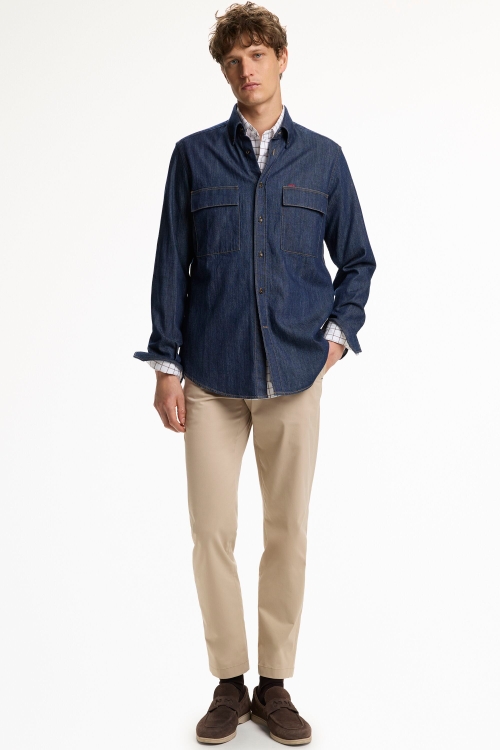 COTTON MICRO TWILL REGULAR FIT CHINOS