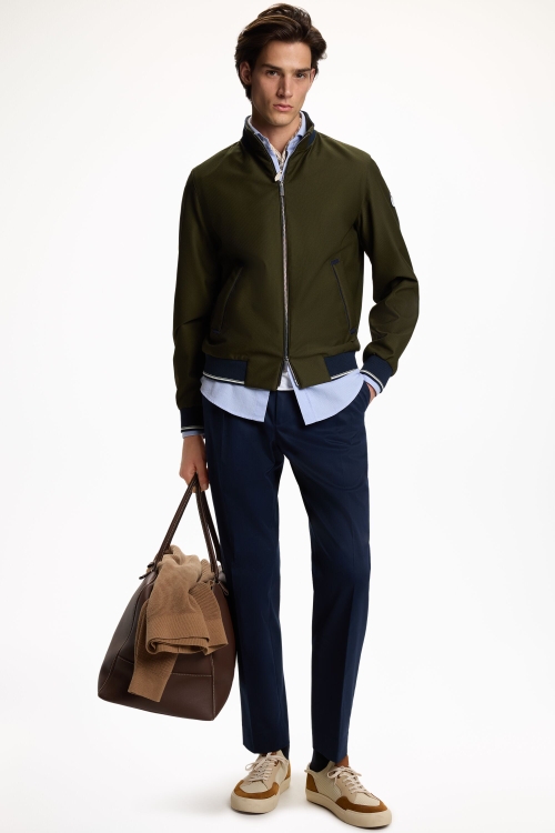 COTTON MICRO TWILL RELAXED FIT PANTS