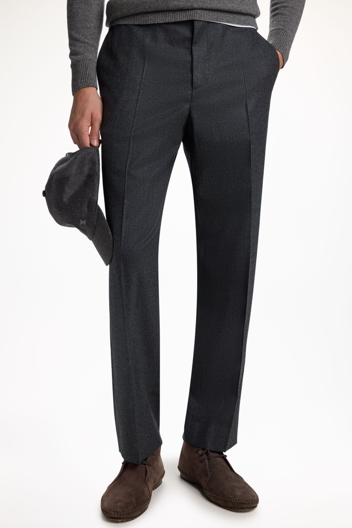 Relaxed-fit wool flannel trousers