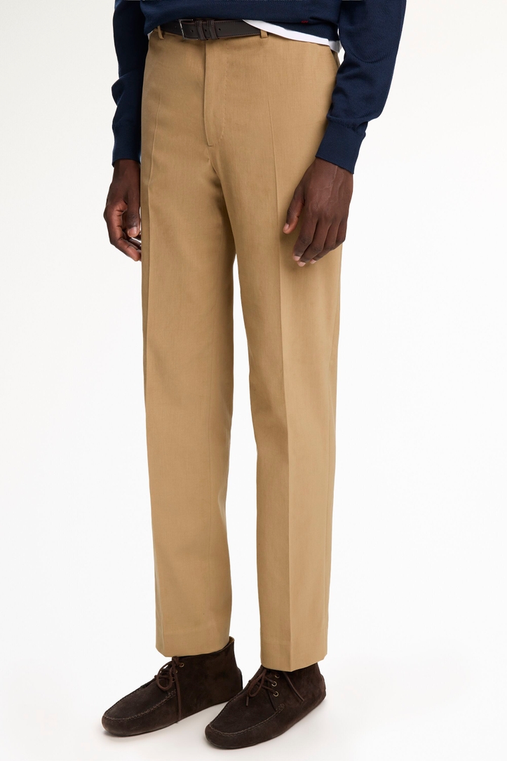 Cotton Twill Classic Fit Suit Pants