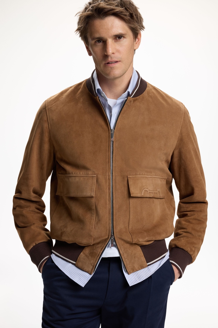 Doma Insignia Suede Bomber Jacket