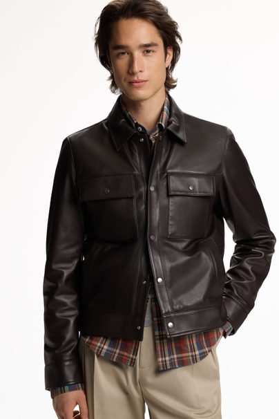 Doma Insignia Napa Leather Jacket - BROWN