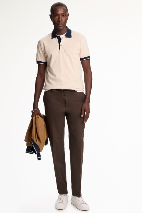 PIQUÉ HALF-ZIP POLO SHIRT