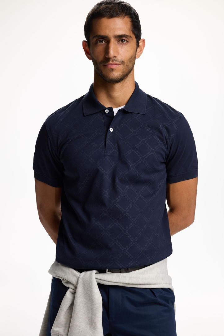Print Piqué Polo Shirt
