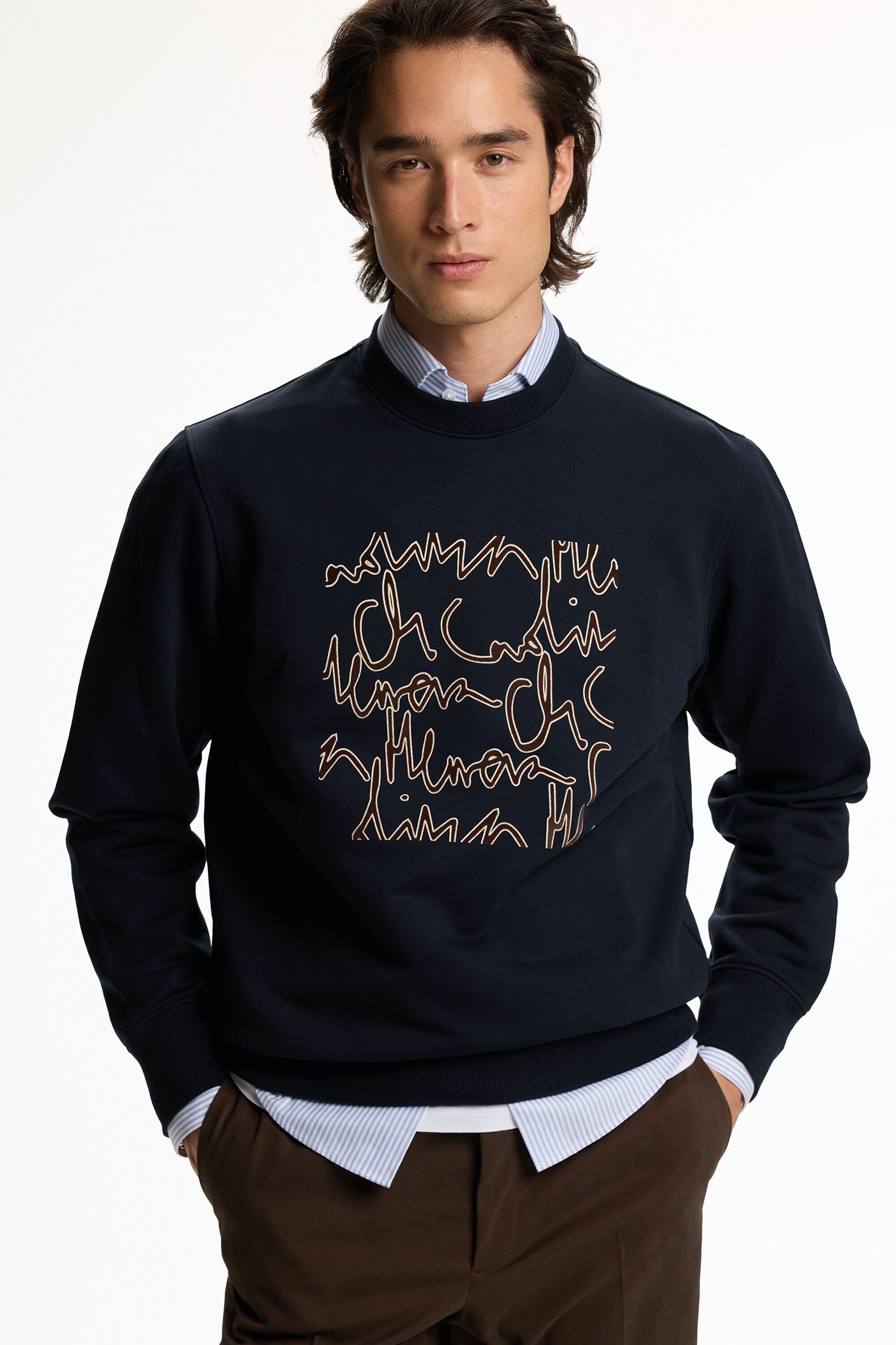 Flocked Sweatshirt