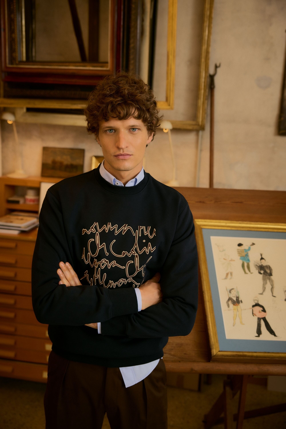 FLOCKED SWEATSHIRT