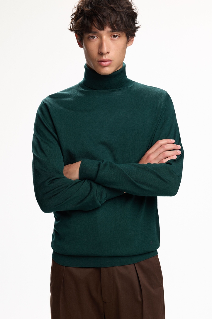 Merino Wool Turtleneck Sweater