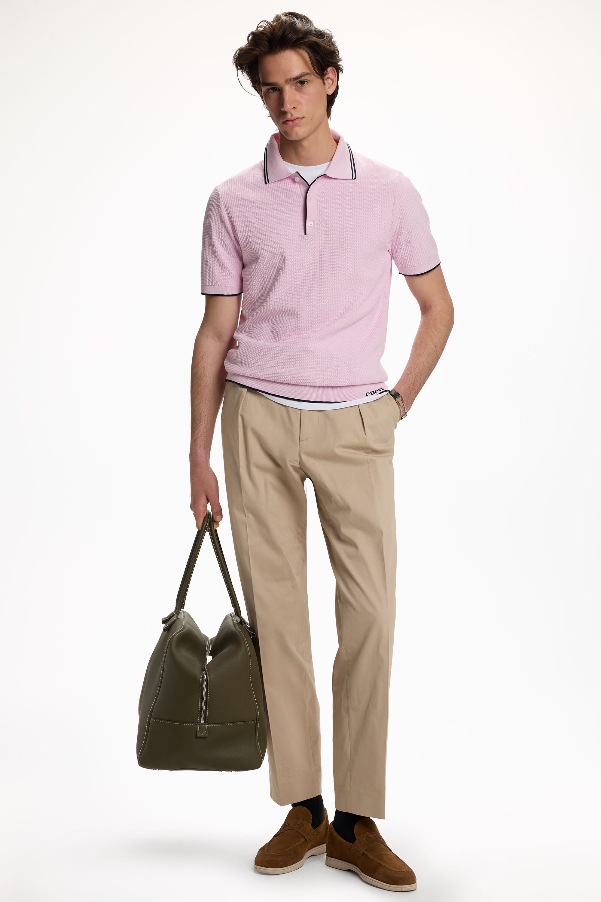pink dress ribbon Pink Dress Shirt Signature Fine Twill