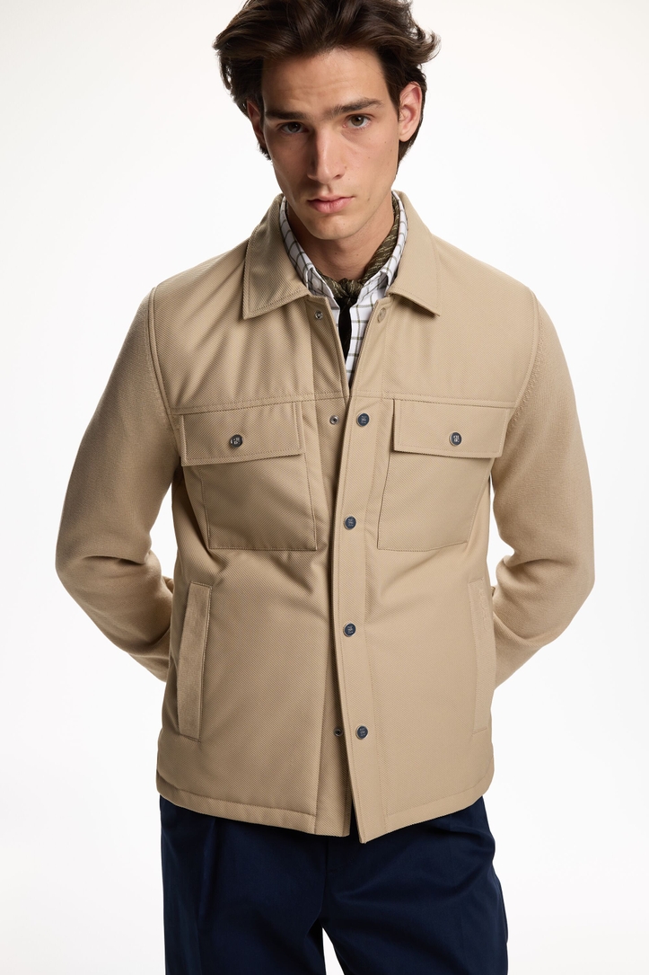 Technical Nylon and Cotton Knit Overshirt