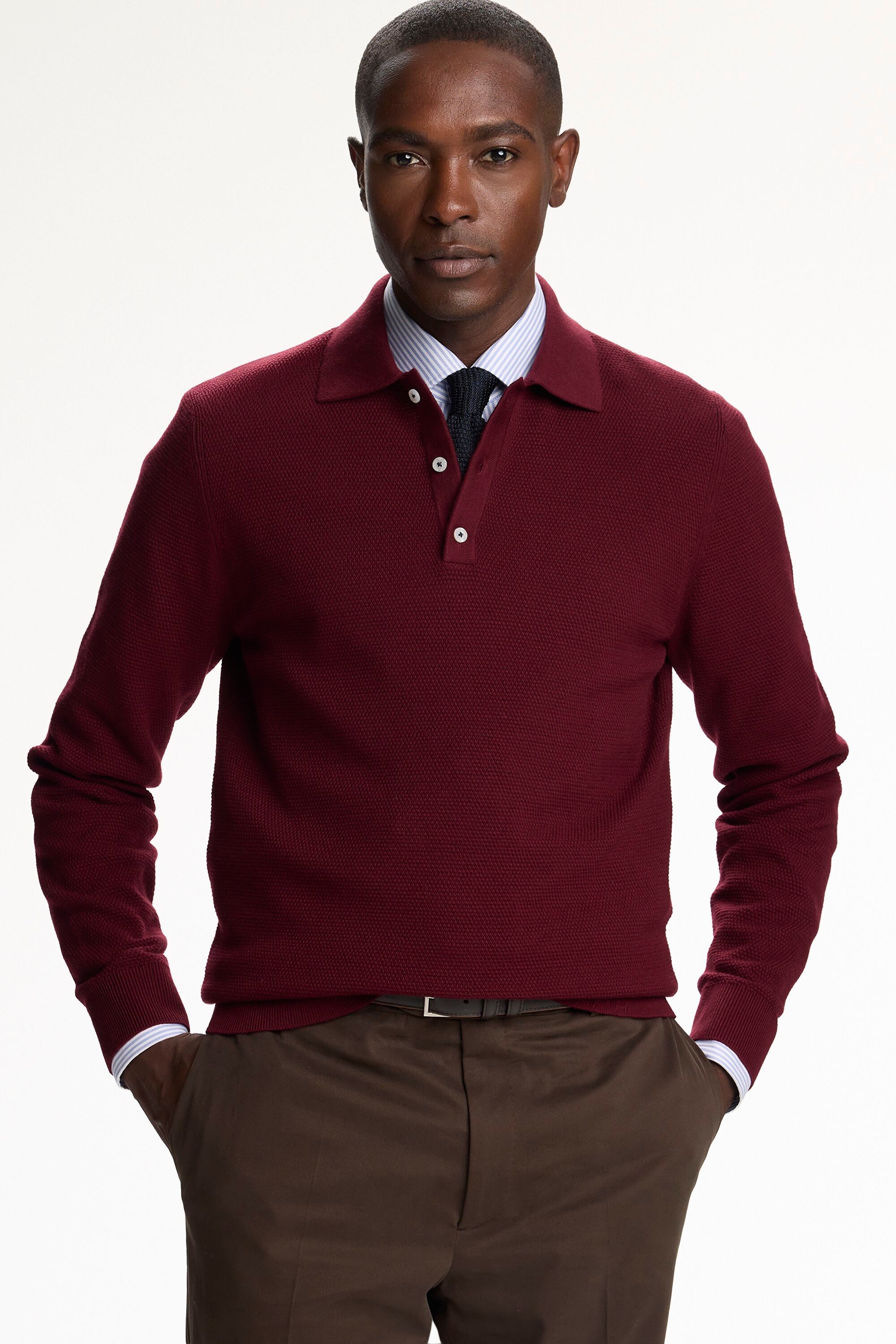 Polo de Punto de Lana Merino Algodón
