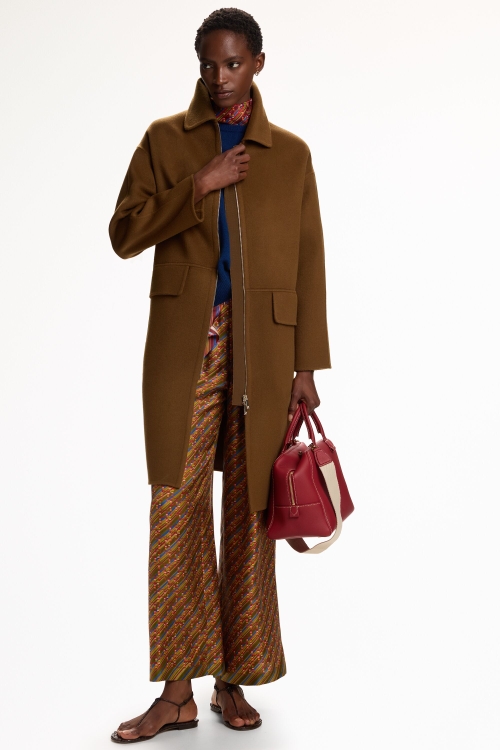 DOUBLE-FACED WOOL COCOON-FIT COAT