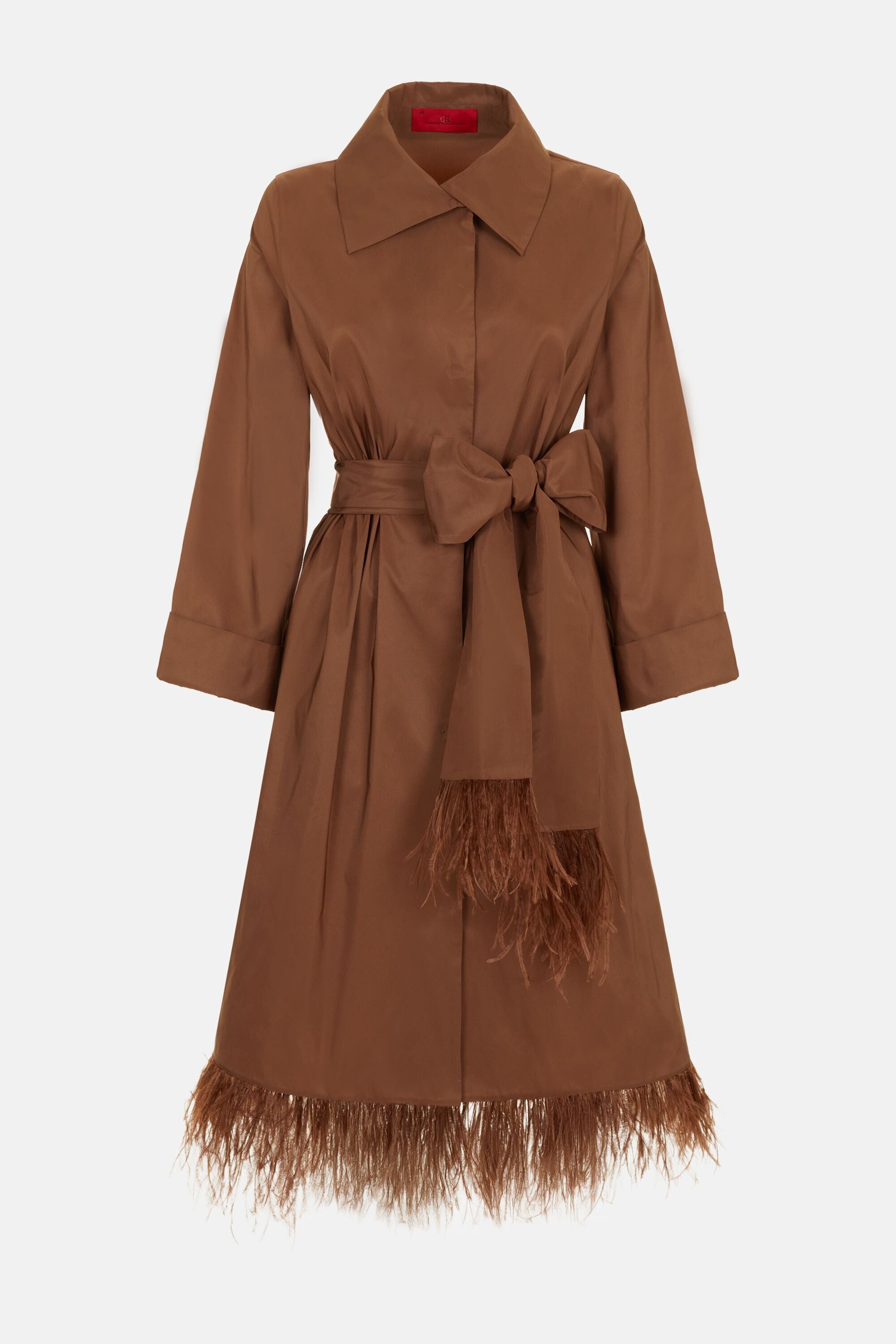 a line dress coat Notch Lapel A-Line Coat Dress